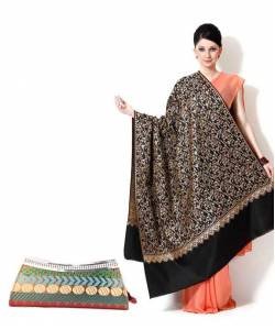 Fidato Black Shawl + Banarasi Clutch
